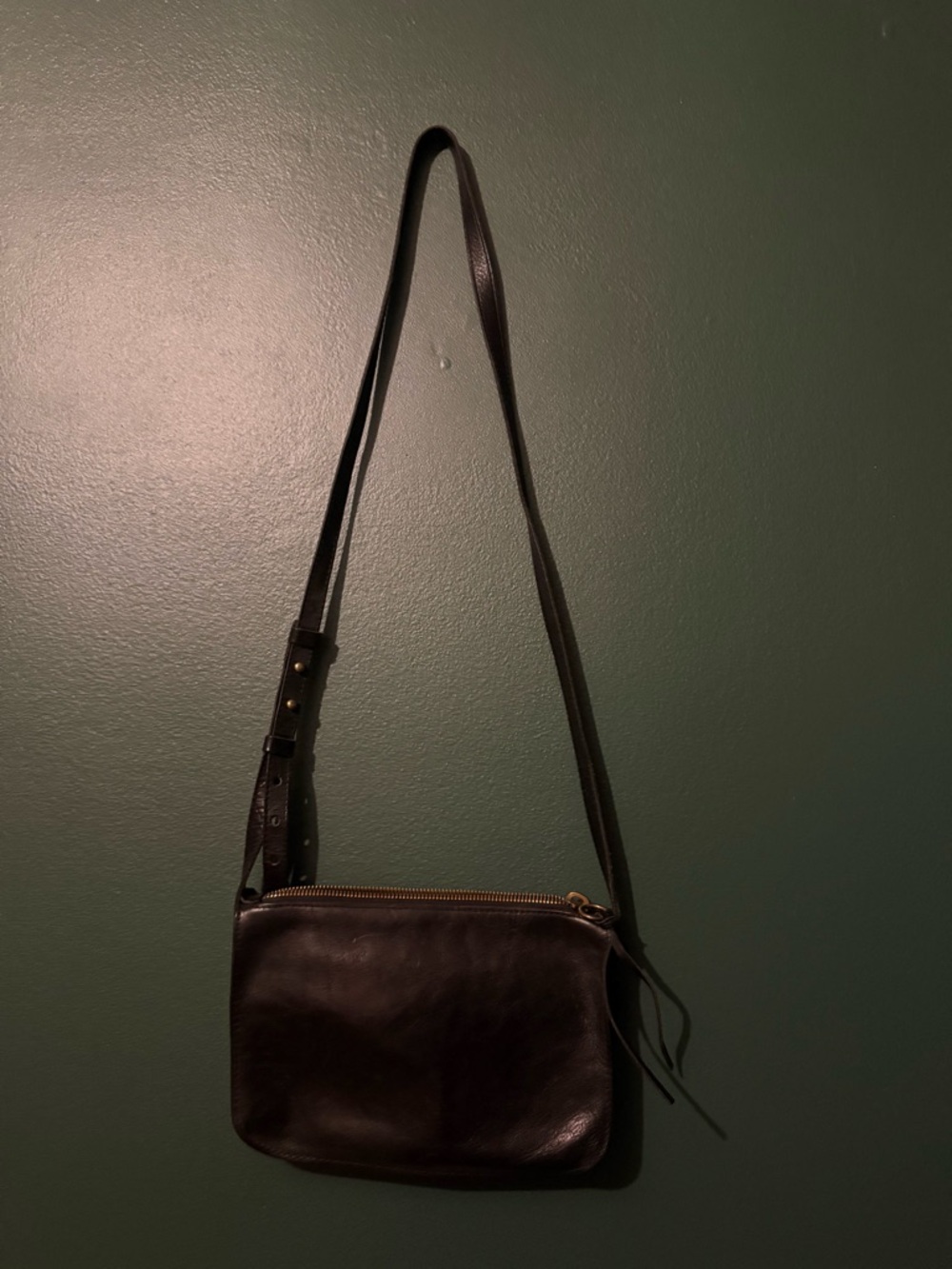 Madewell Classic Black Leather Crossbody Bag